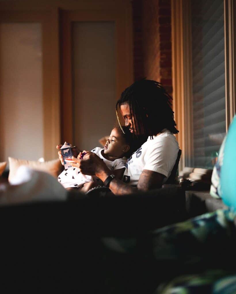 NBA player Ja Morant with baby